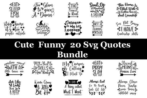 Cute Funny 20 Quotes Bundle: A Designer Review