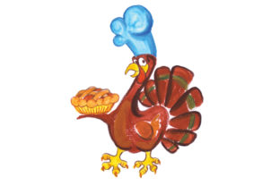 Turkey Chef with Pie: Gouache Embroidery Review