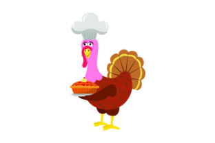 Turkey with a Chef Hat Holding a Pie Review